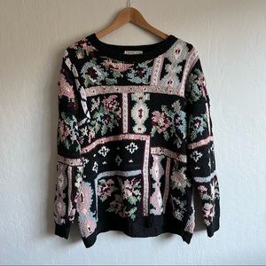 Vintage 90s floral grandma sweater by Crystal-Kobe